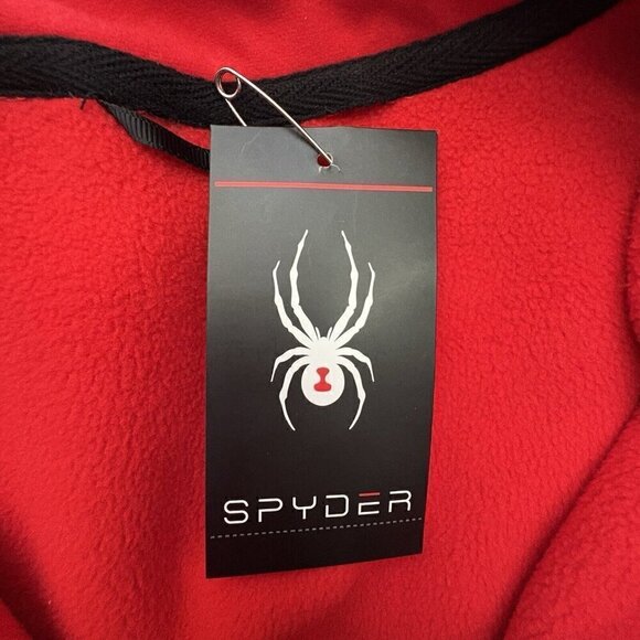 Spyder Constant Full-Zip Sweater Fleece Jacket Red Black Women’s NWT #187335 - Picture 9 of 10